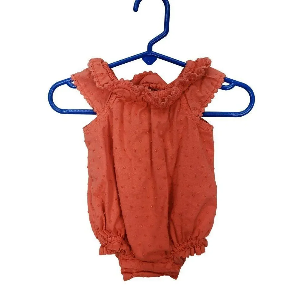 Old‎ Navy Coral Peach Pink Size 0-3 Months Infant Girls Romper